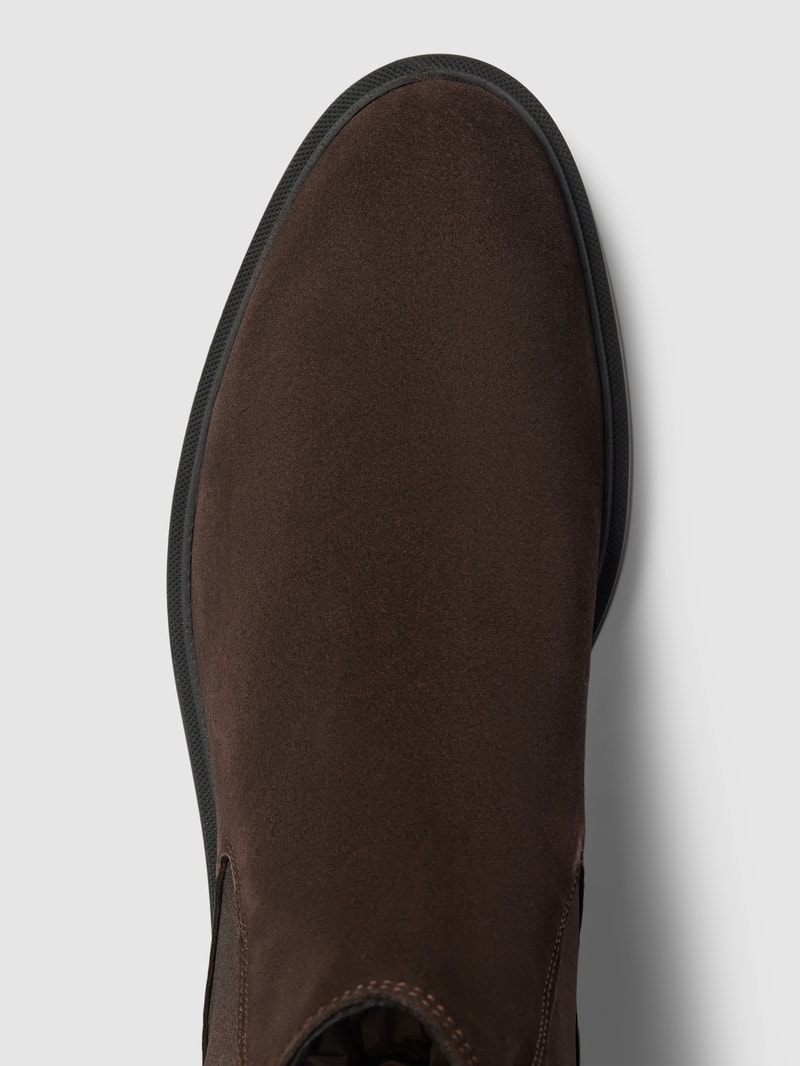 Chelsea Boots mit Label-Details Modell 'Calev' in dunkelbraun
