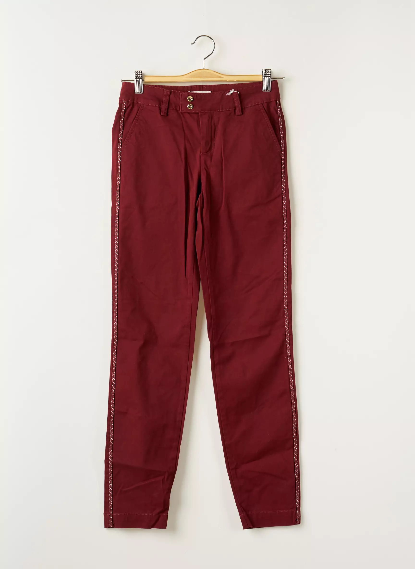 Les P Tites Bombes Pantalons Chino Femme couleur rouge