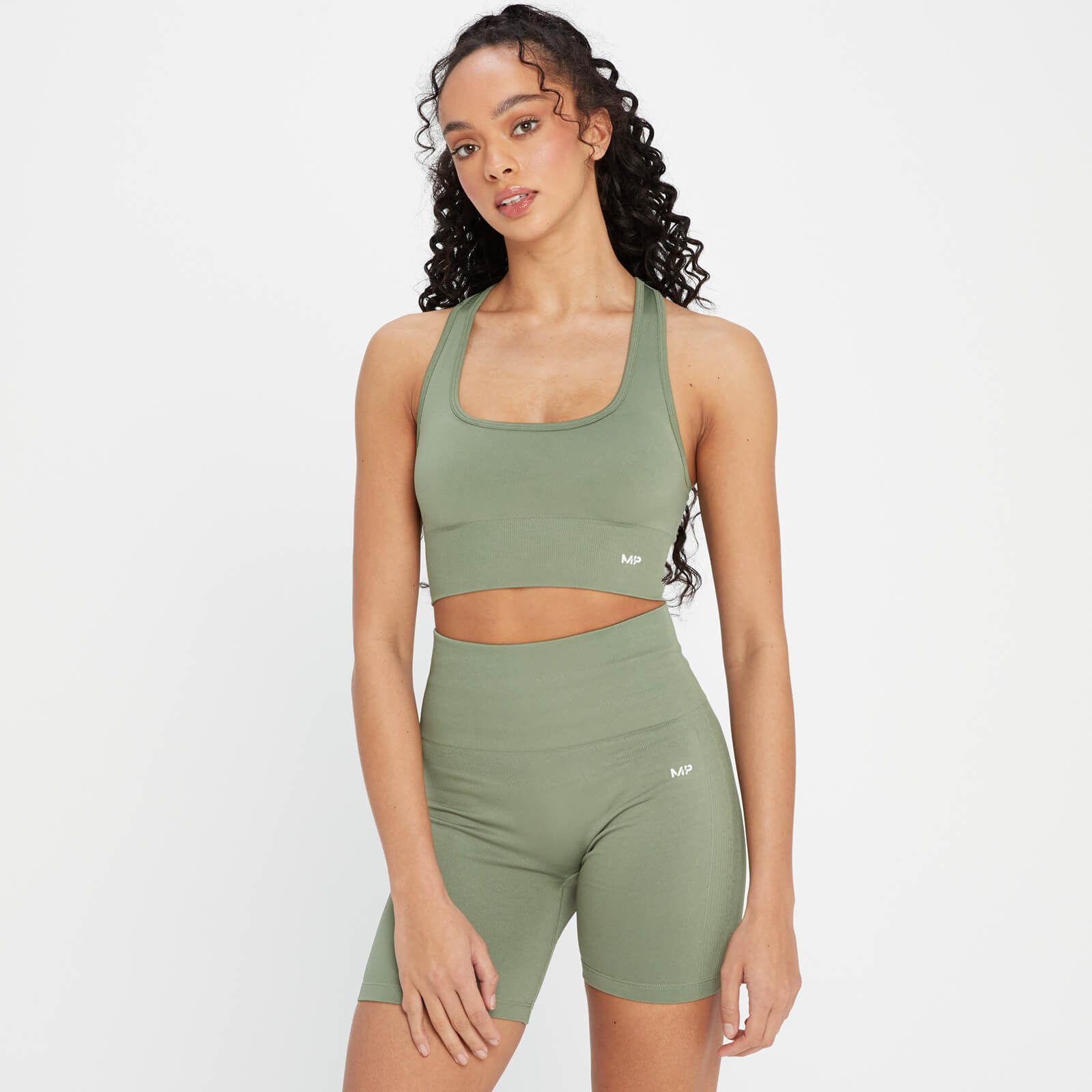 Brassière de sport sans coutures MP Shape pour femmes – Bleu marine