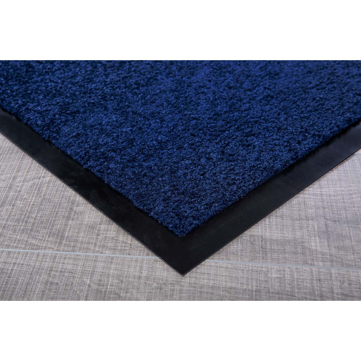 HOMCOM Fußmatte waschbar Gummiumrandung Dunkelblau 180 x 120 x 0,5 cm