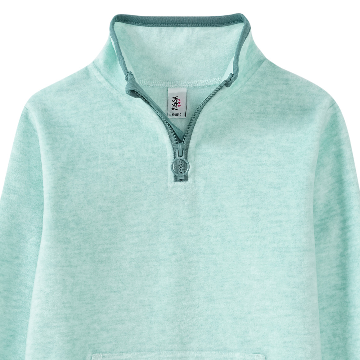 Mädchen Fleeceshirt in Melange-Optik