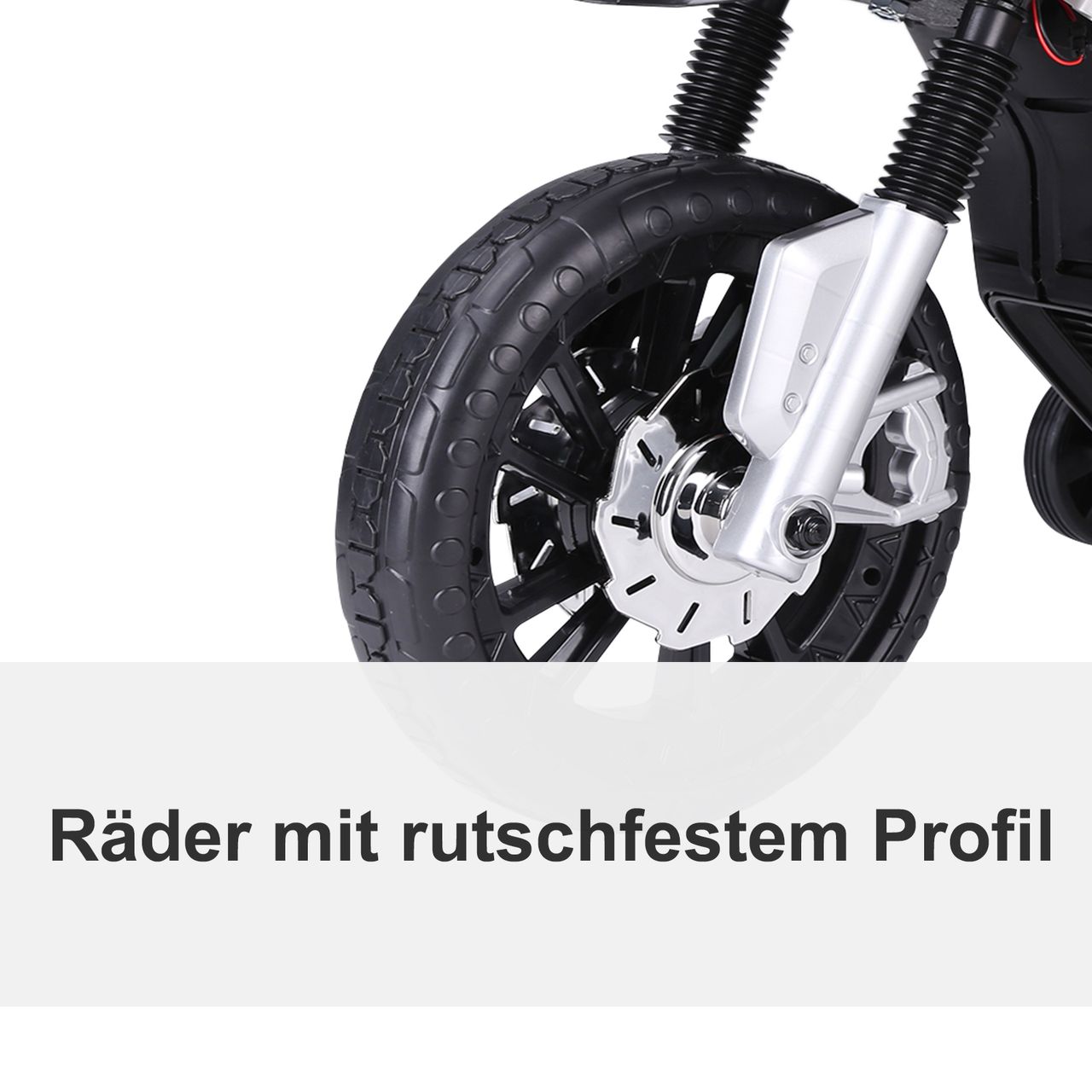 HOMCOM Kindermotorrad Kinder-Elektromotorrad 3-6 Jahren Elektrofahrzeuge Rot