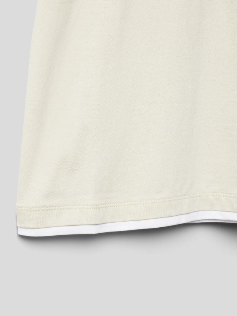 T-Shirt mit Label-Print Modell 'VARISTY TEE' in sand