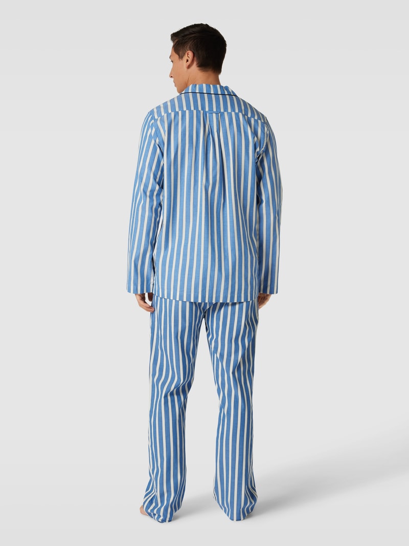 Pyjama mit Streifenmuster Modell 'OXFORD' in blau