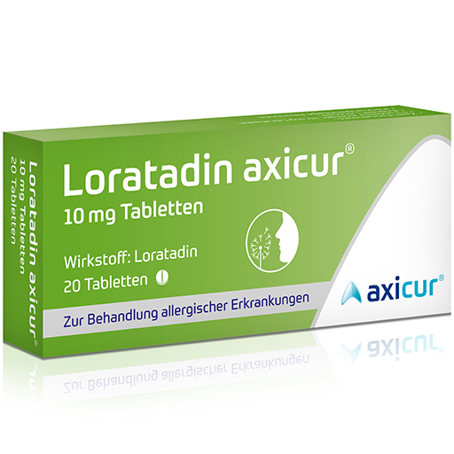 LORATADIN axicur 10 mg Tabletten  20 St  Tabletten