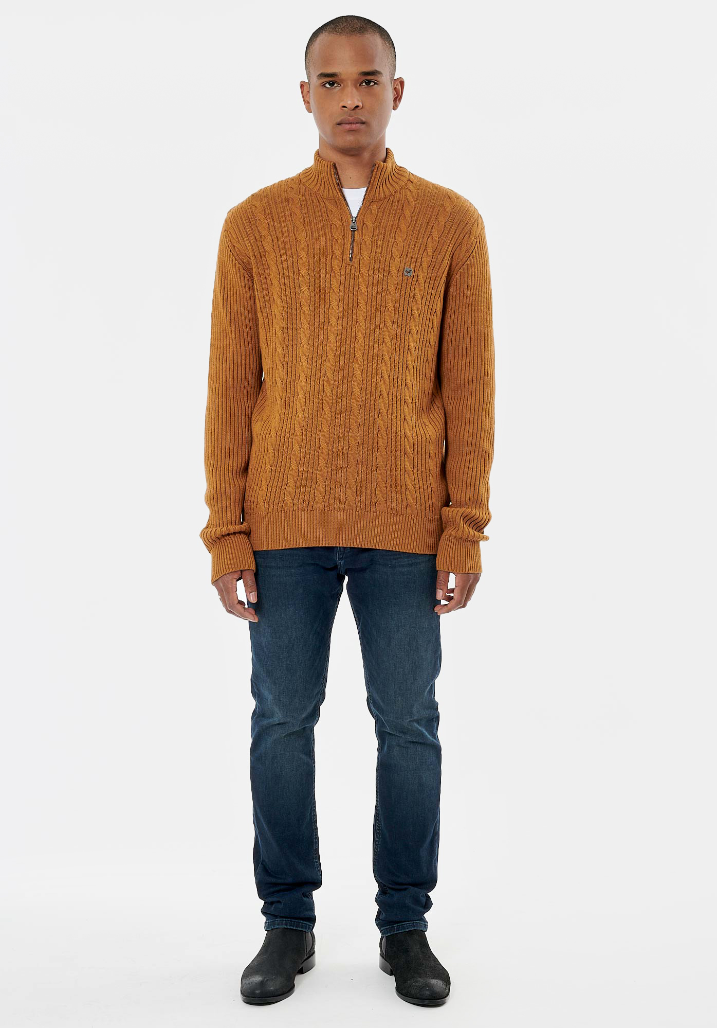 VOREX  Pull marron homme