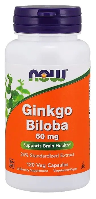 Now Foods Ginkgo Biloba 60 mg kapsule