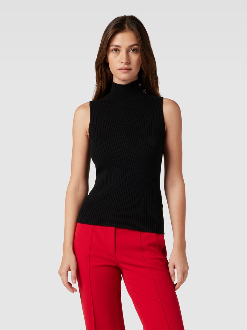 Tanktop mit Stehkragen Modell 'ALICE' in schwarz
