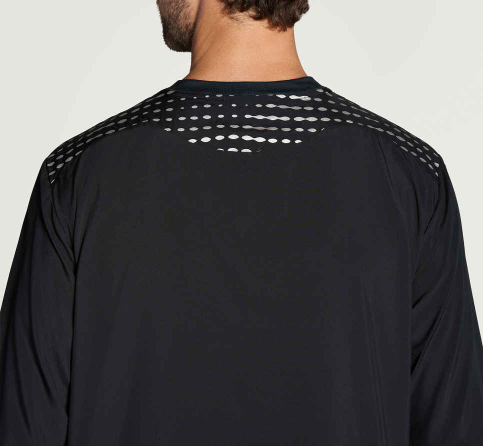 1/2 Zip Wind Shell Black