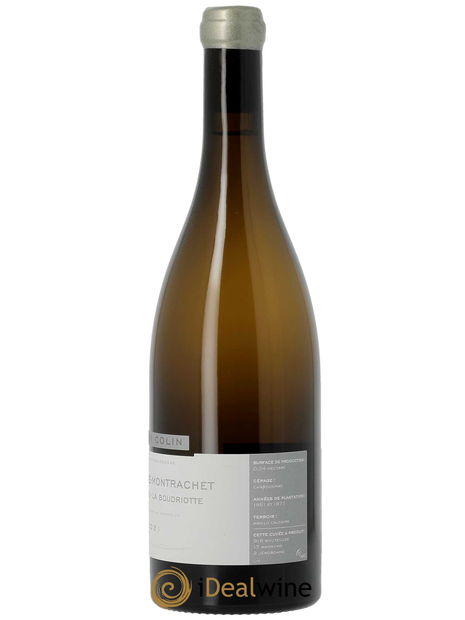 Chassagne-Montrachet 1er Cru La Boudriotte Bruno Colin  2021 - Lot de 1 Bouteille