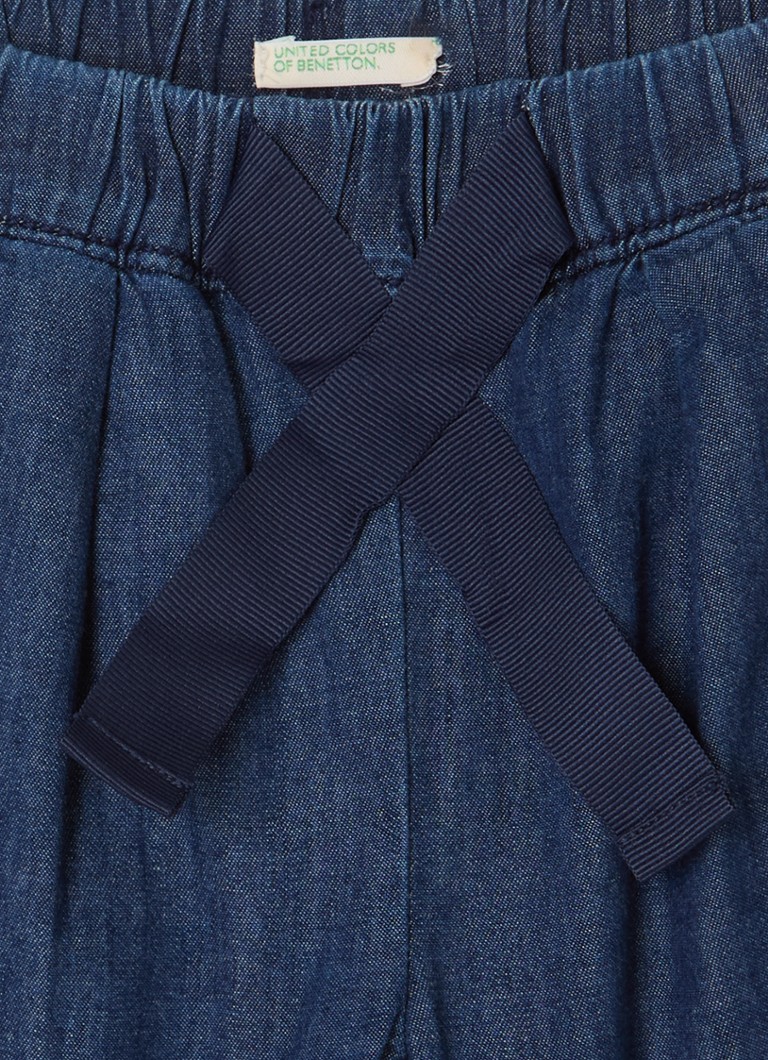 Pantaloni Benetton din chambray mulați pentru bebeluși