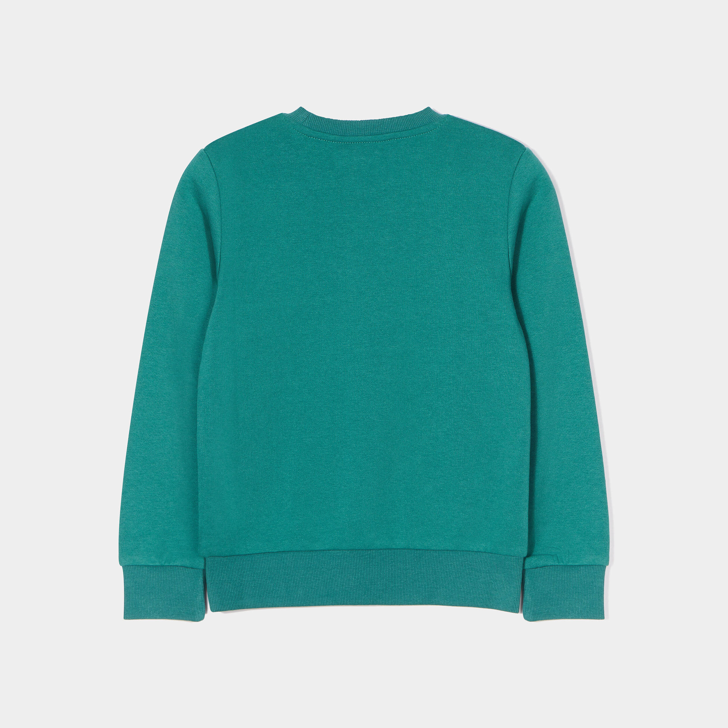 Sweat col rond manches longues vert émeraude garçon | La Halle