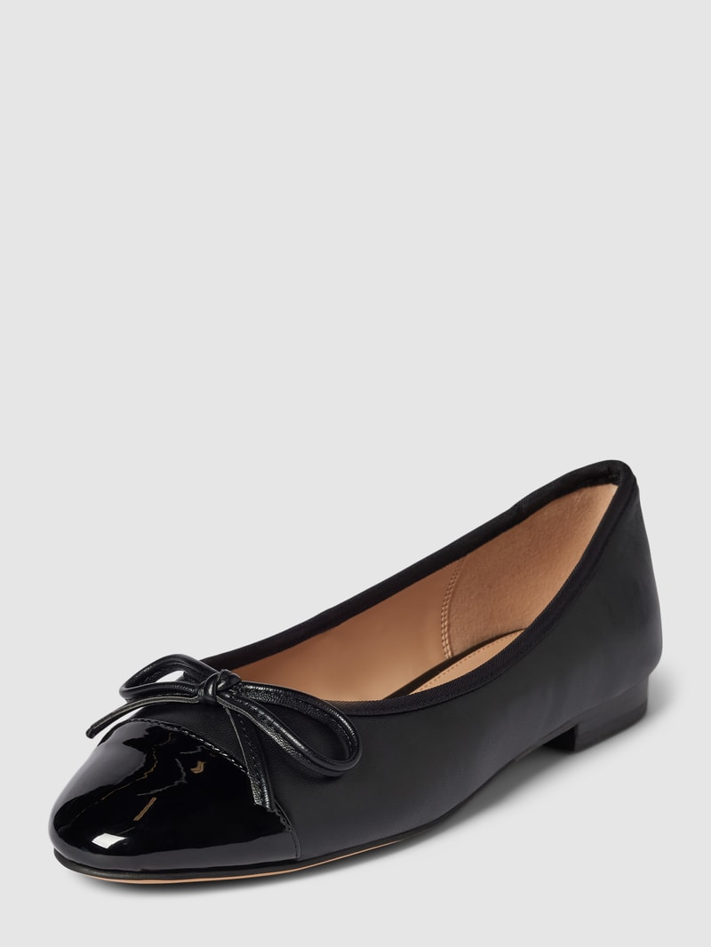 Ballerinas mit Schleifen-Applikation in black