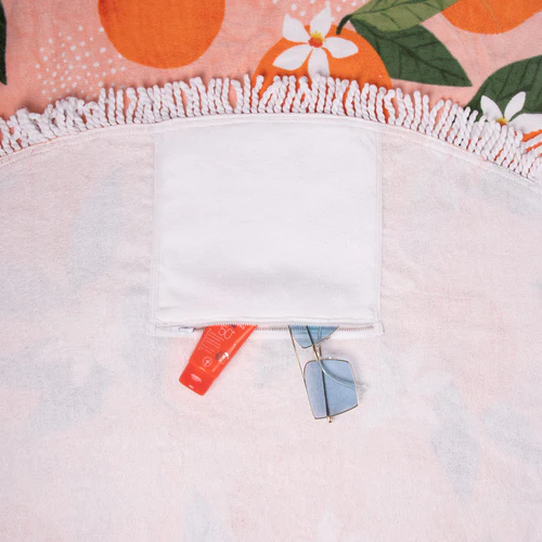 Round napkin Tulum orange