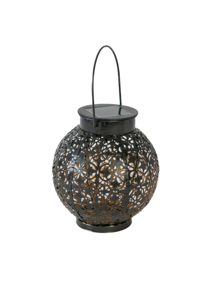 Intirilife Solar Laterne Lampe Gartenleuchte in Schwarz günstig kaufen onesize