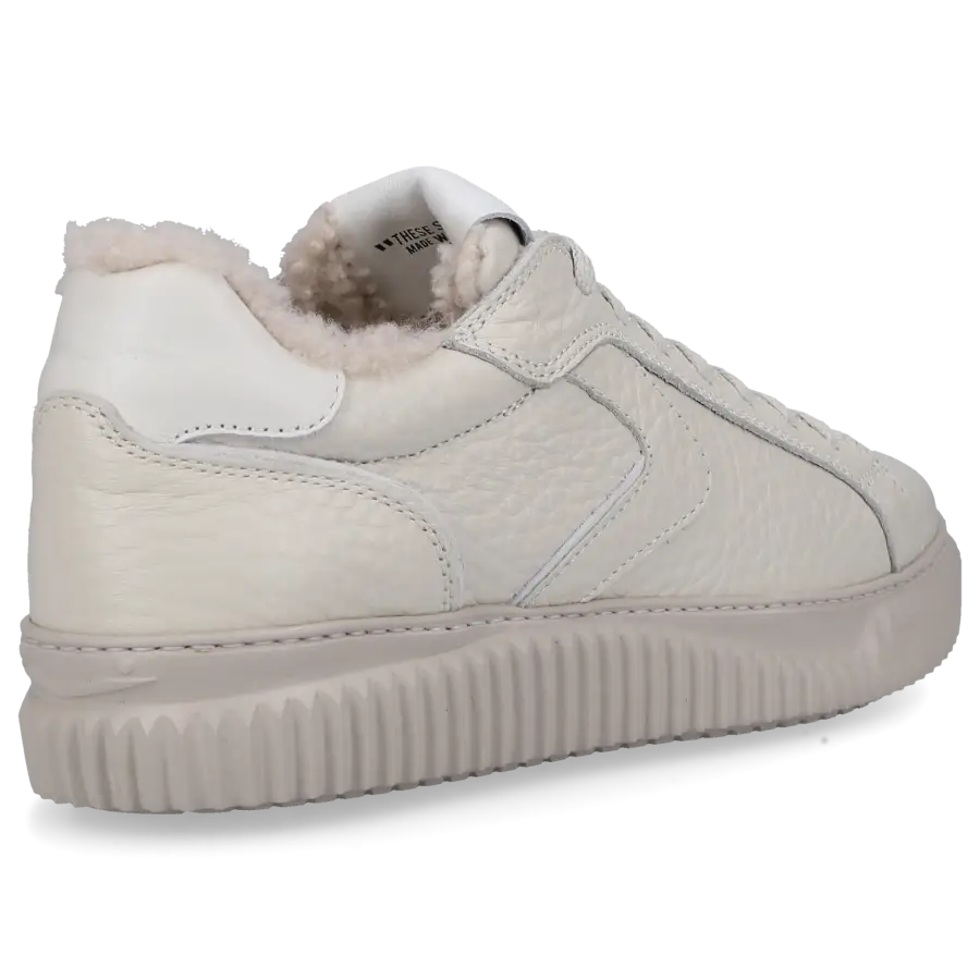 VOILE BLANCHE - Sneaker low LIPARI FUR Nubukleder - beige