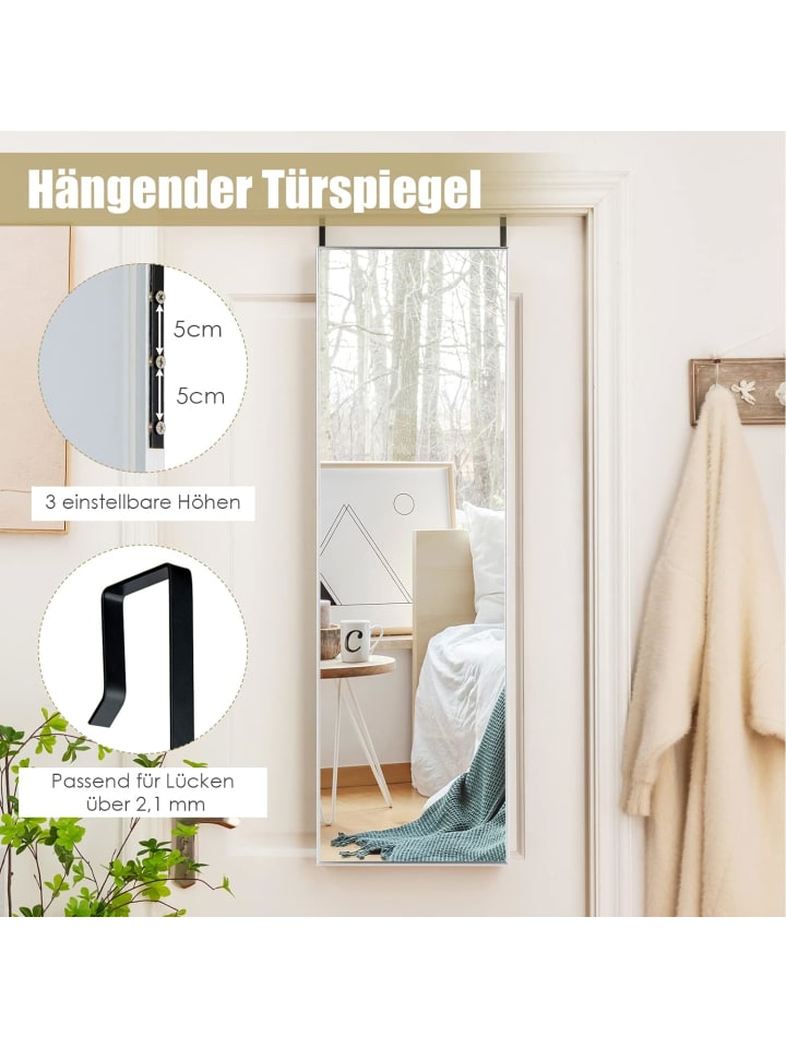 COSTWAY Wandspiegel 37 x 120cm in Silber günstig kaufen 120 cm