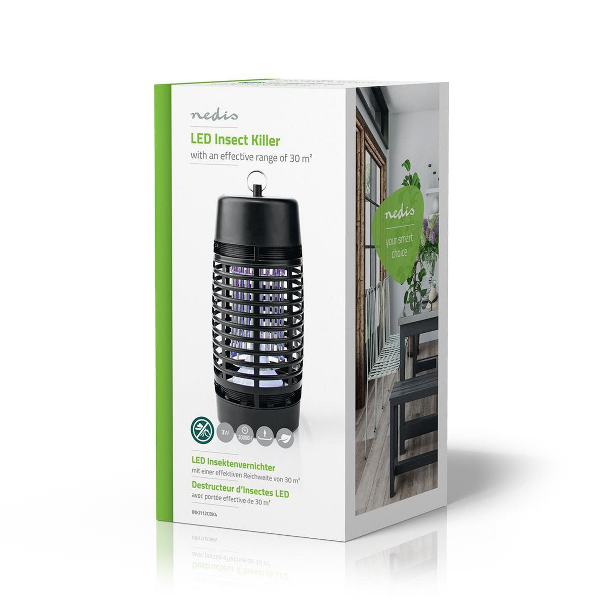 Nedis INKI112CBK4 Moskito Stop-Lichtfalle