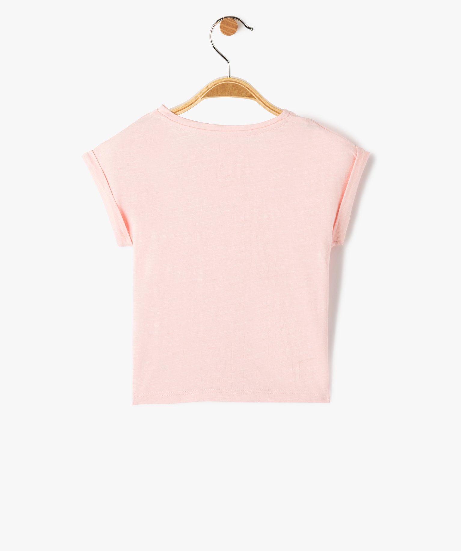 Tee-shirt bébé fille avec inscription pailletée - Camps U... rose | GEMO