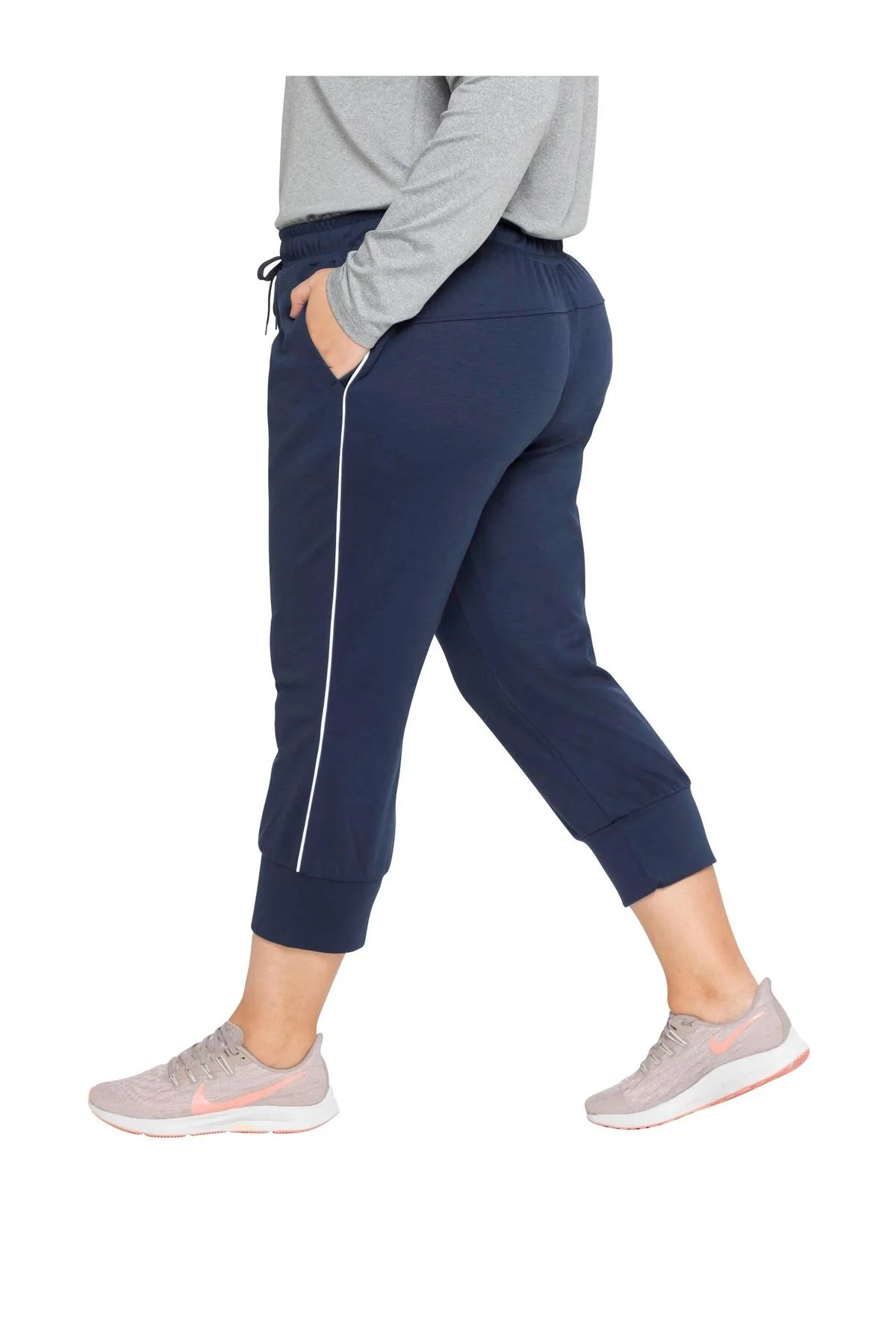 Sheego  Kurze Sporthose - Blau - Mittlerer Bund