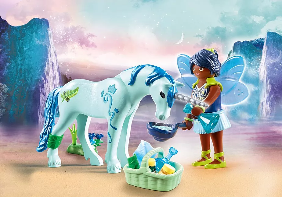 Einhorn mit Heiler-Fee