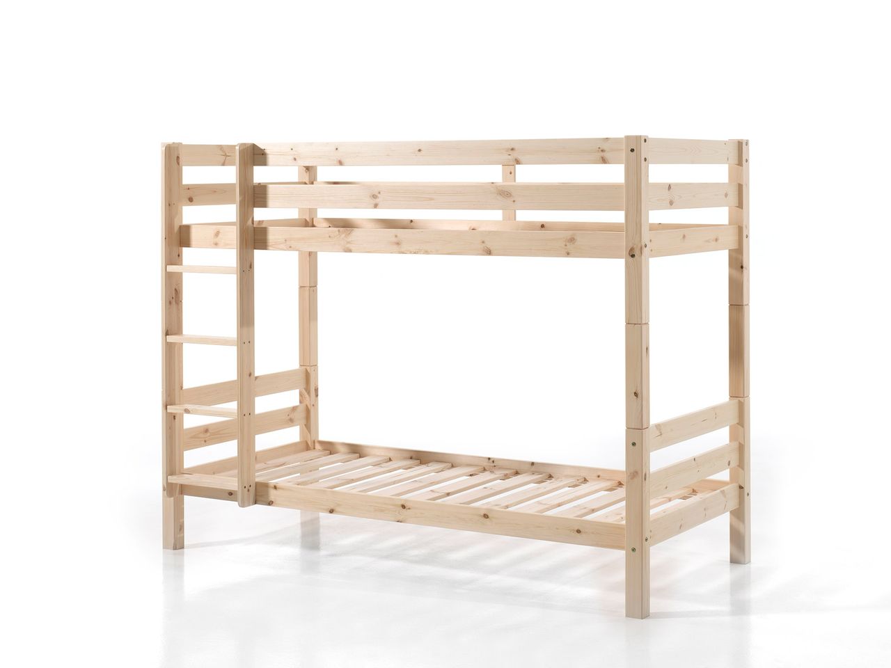 VIPACK Etagen-Hochbett Pino 160 cm Höhe, Ausf. Kiefer massiv natur lackiert