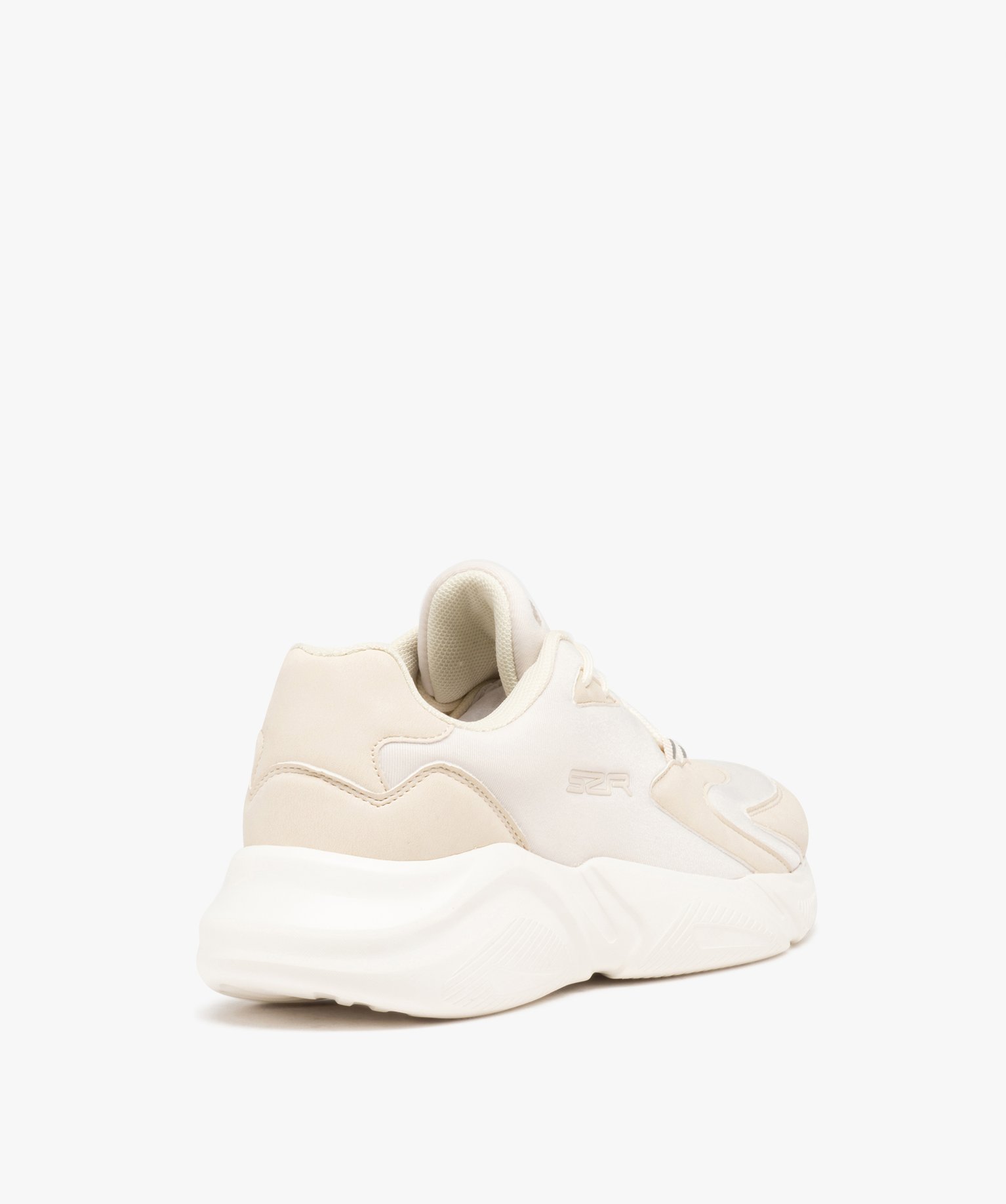 Baskets femme bi-matières à semelle épaisse - Slazenger blanc | GEMO