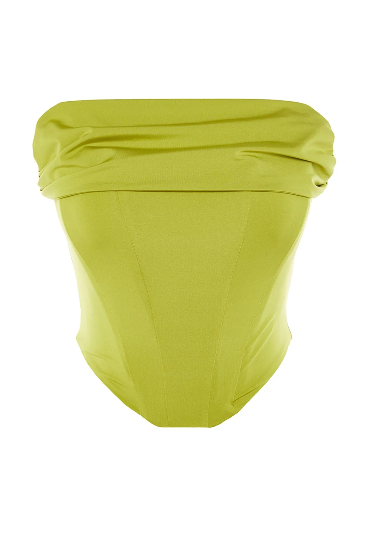 Trendyol Collection  Hellgrünes, bauchfreies, gefüttertes Strickkorsett mit detailliertem Bustier TPRSS23BS00006
