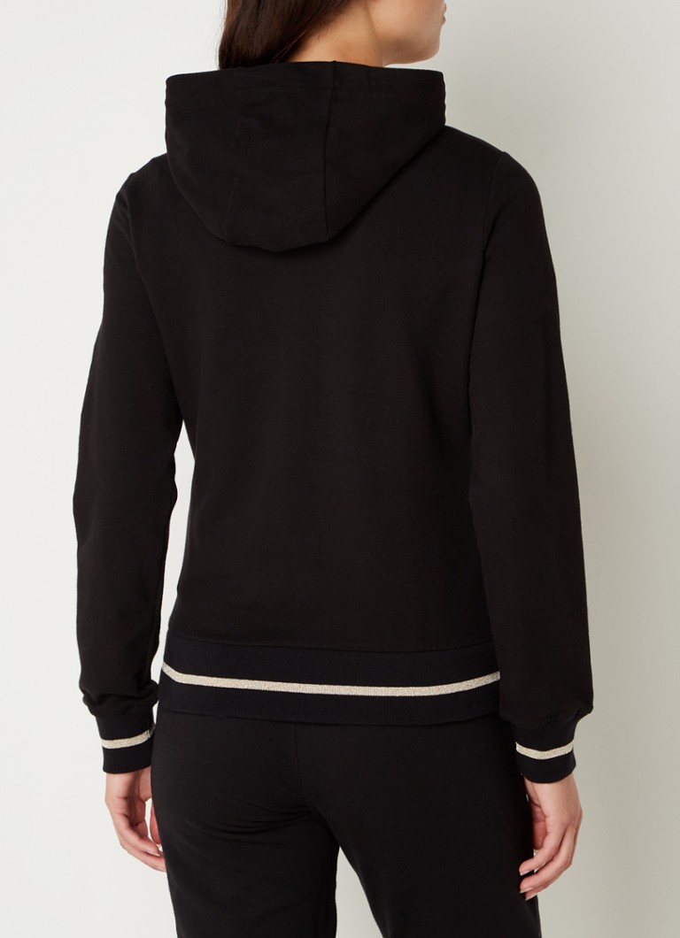 Felpa Emporio Armani con logo metallico e lurex