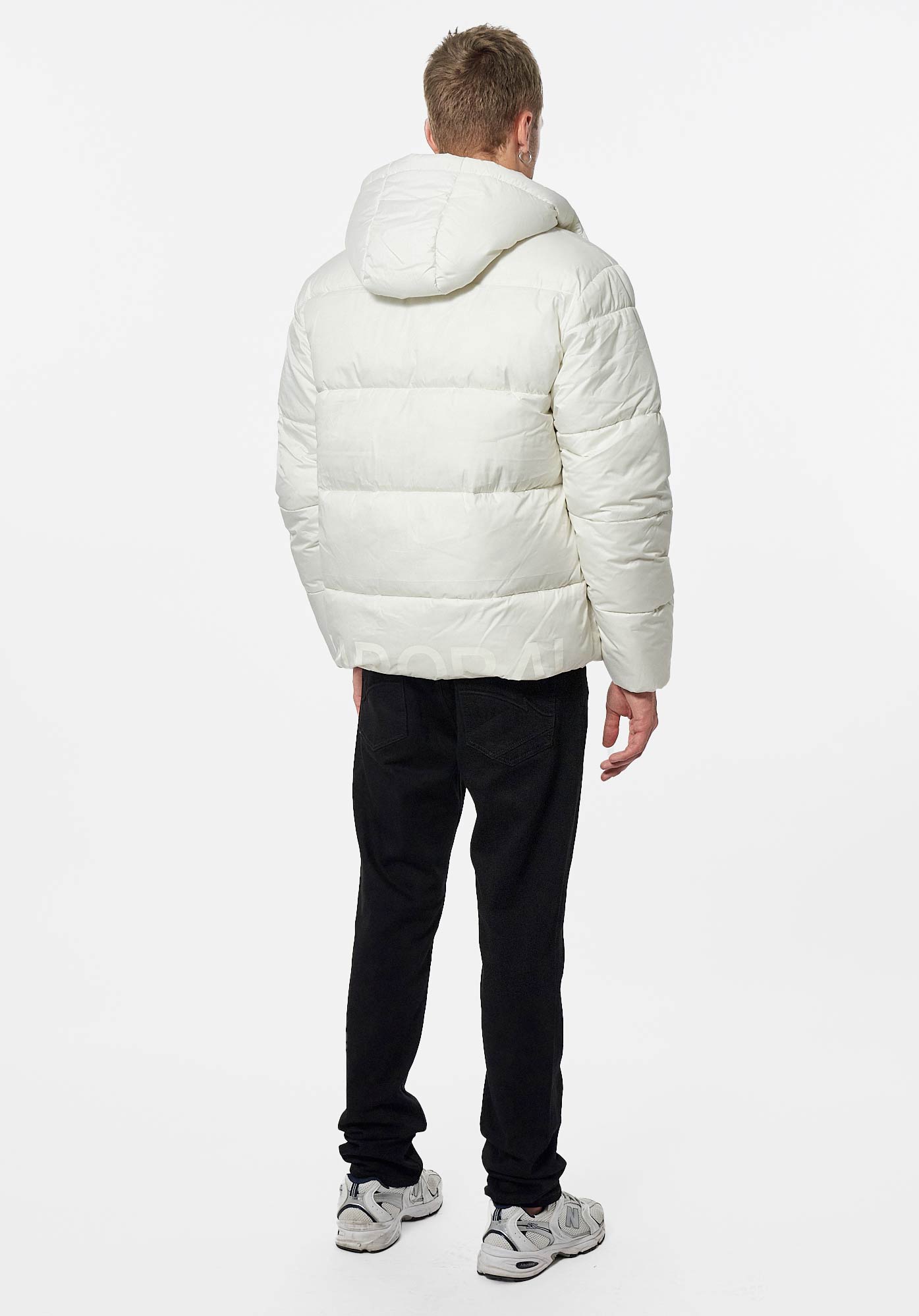 SIMON  Doudoune blanche Homme en 100% polyester recyclé