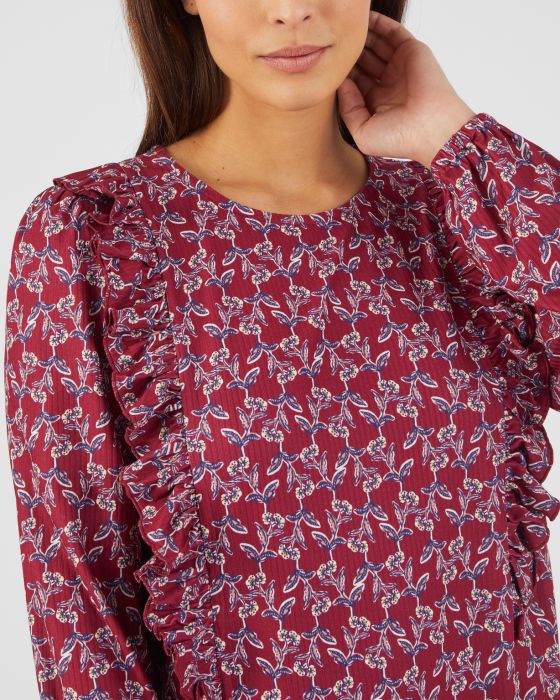 Tee-shirt en maille, finement côtelée