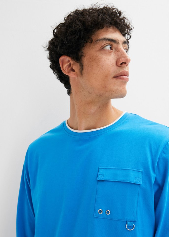 Langarmshirt aus Bio Baumwolle, Loose Fit