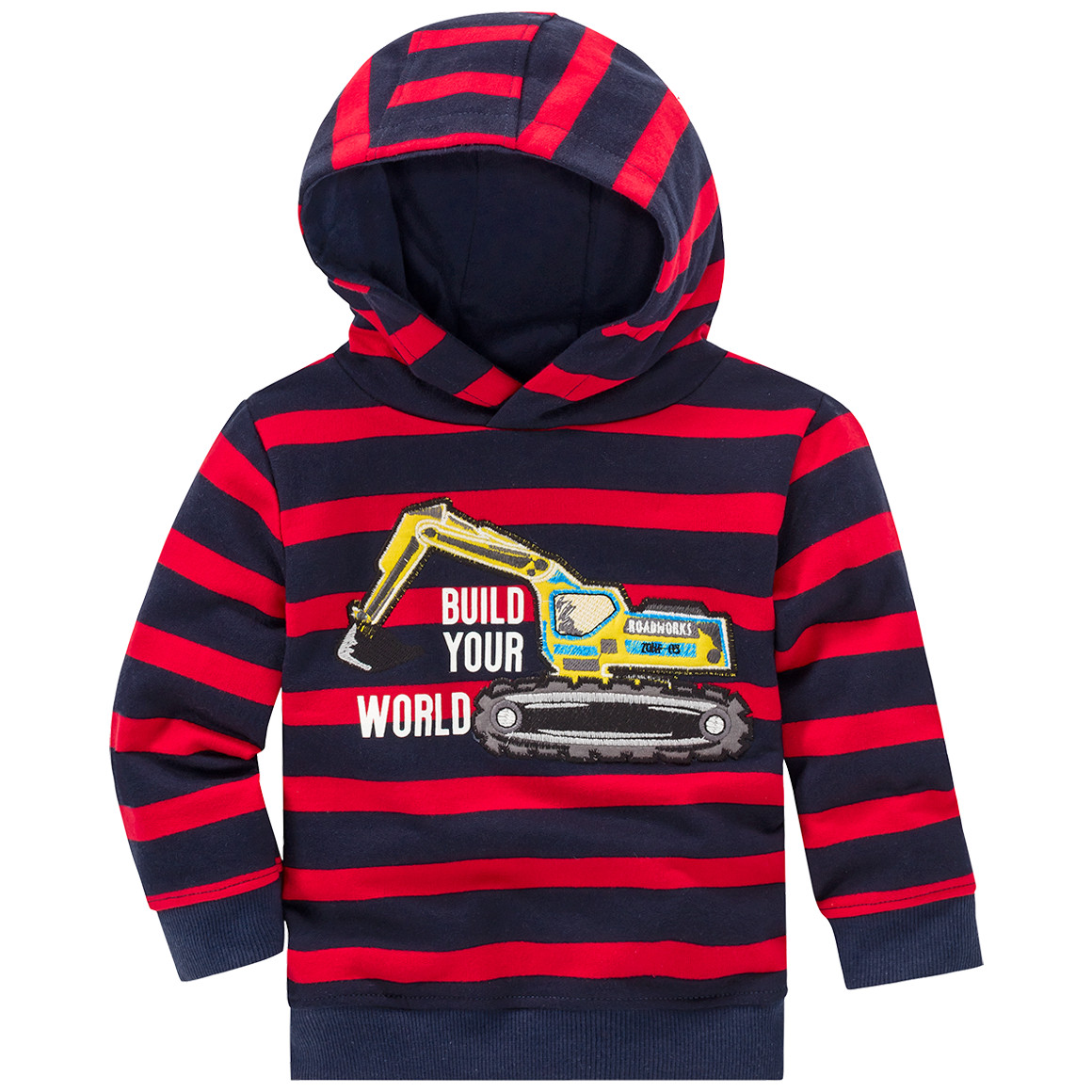 Jungen Hoodie mit Bagger-Applikation