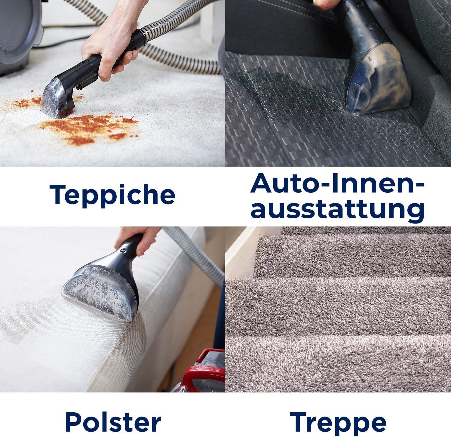 Bissell Teppichreinigungsgerät SpotClean ProHeat Fleckenreiniger für Teppiche Treppen Polster & Auto, 330,00 W, beutellos, Waschsauger Nass -Trocken-Sauger Polsterreiniger Reinigung Staubsauger