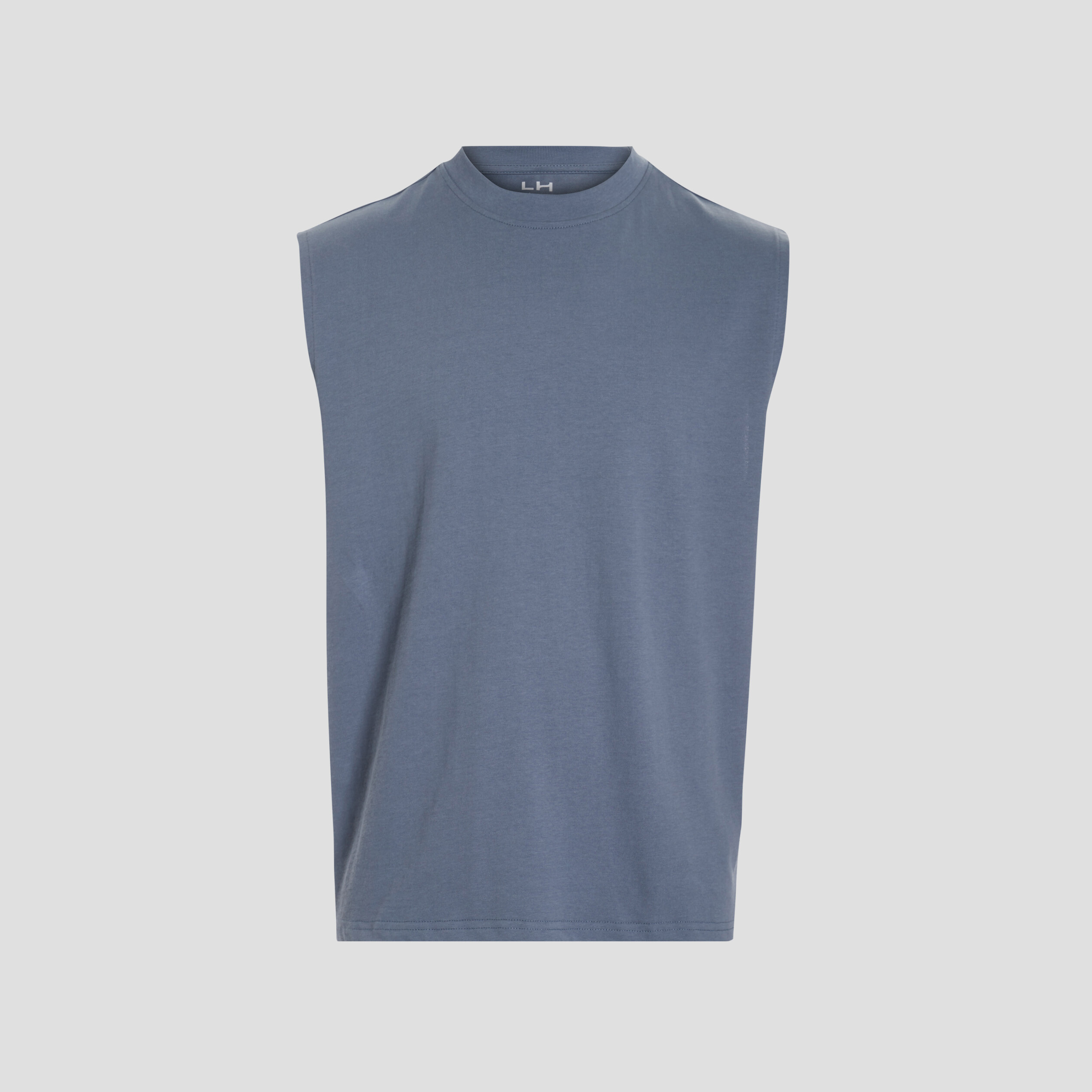 T-shirt sans manches bleu gris homme | La Halle