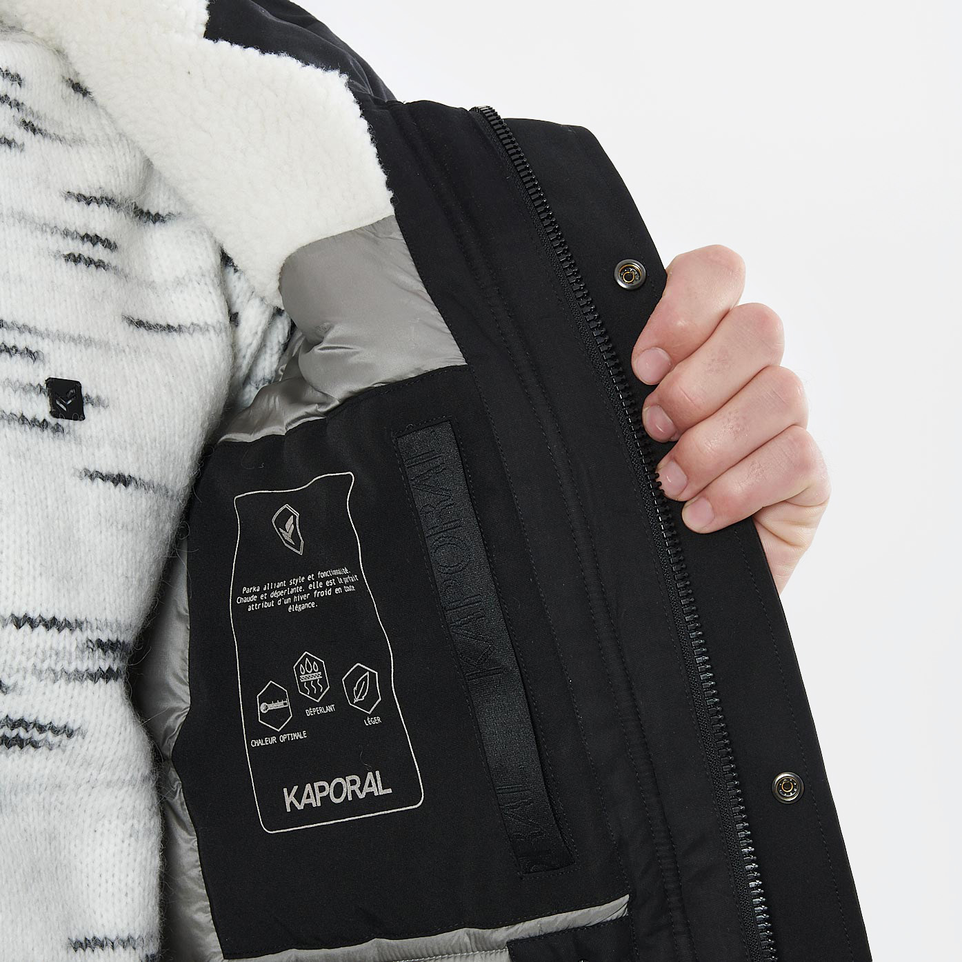 VAKO   Parka noir homme