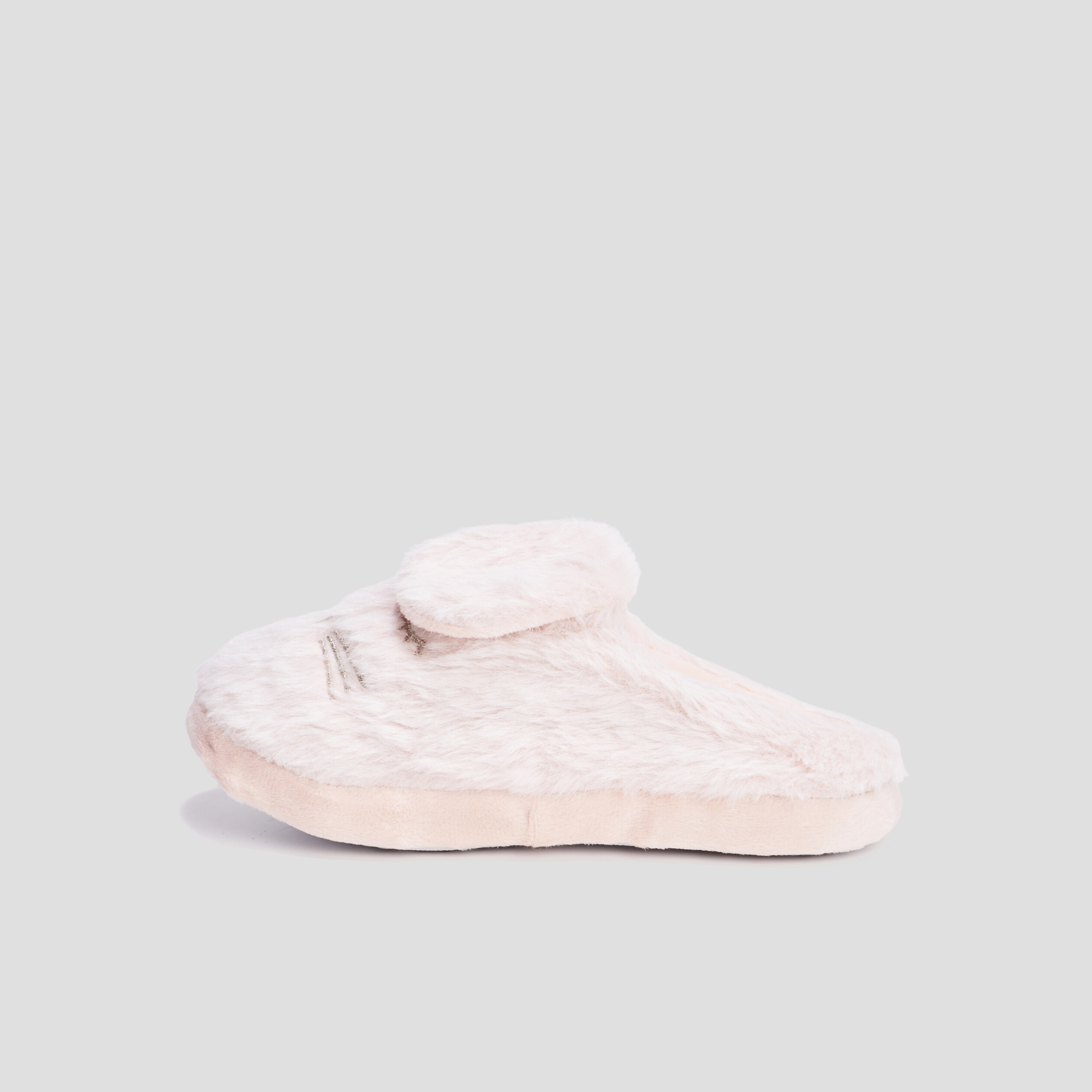Chaussons mules fourrure rose fille | La Halle
