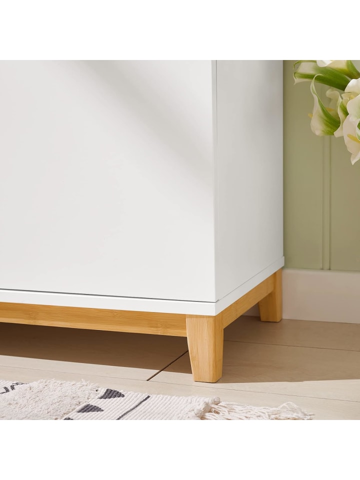 SoBuy Schuhbank in Weiß - (B)90 x (H)46 x (T)34cm günstig kaufen onesize