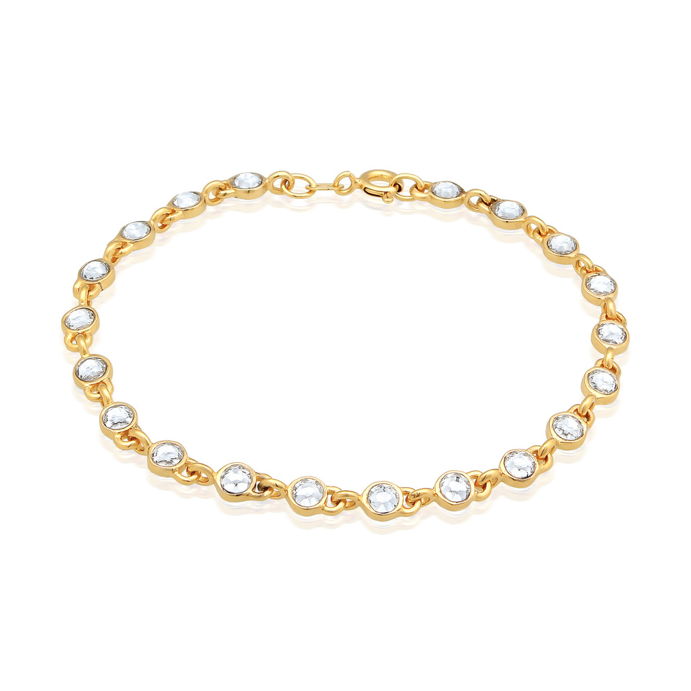 Elli Elli Bracelet Femmes Tennis Tendance classique avec cristaux en argent sterling 9 Bracelet