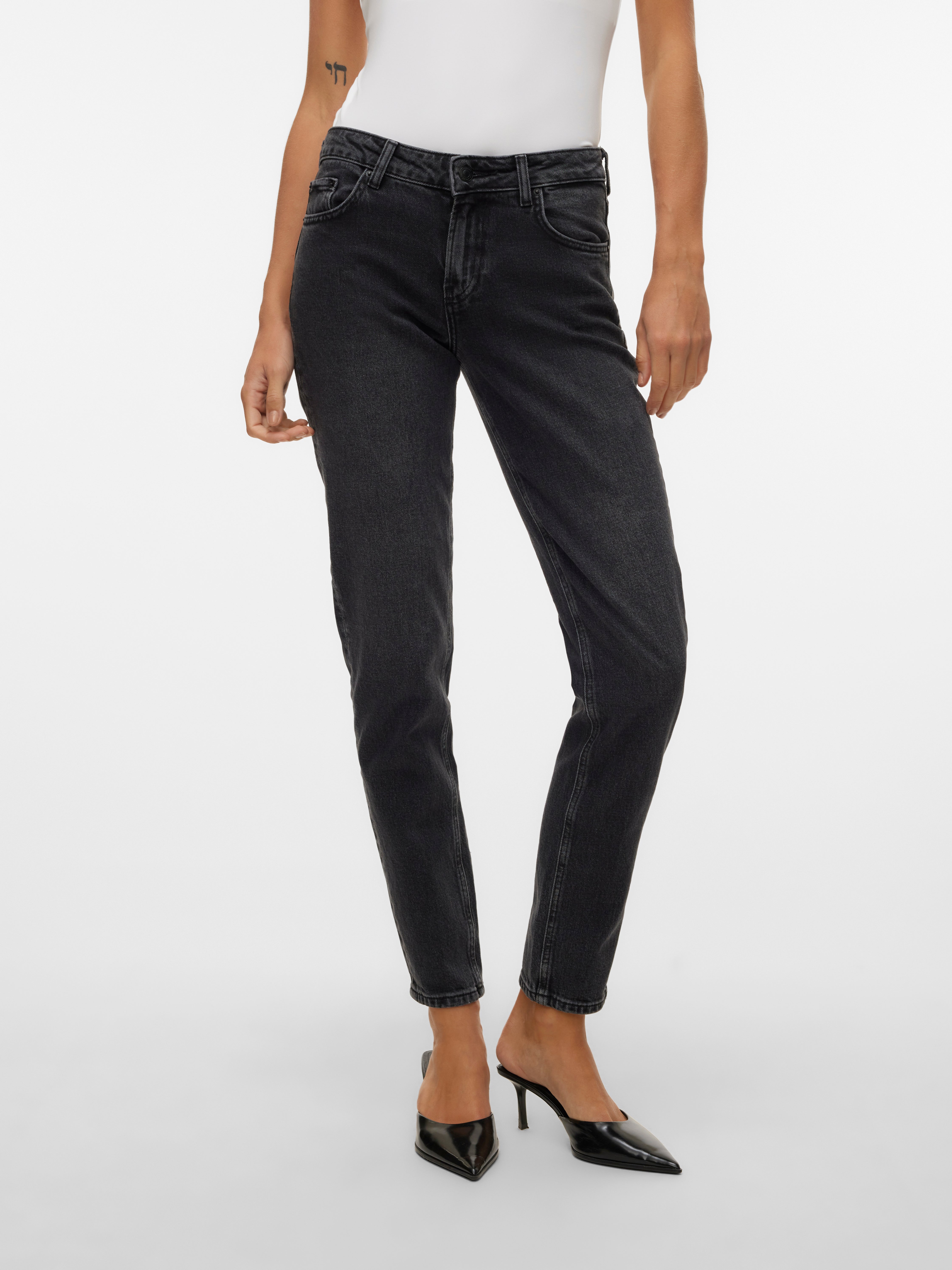 VMMARRY Niedrige Taille Hohe Taille Jeans