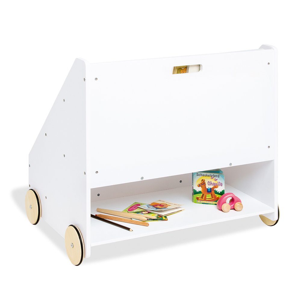 Lomadox Regal RIJEKA-134, Bücherregal Kinderzimmer in weiß edelmatt, B/H/T: 65/57/42 cm