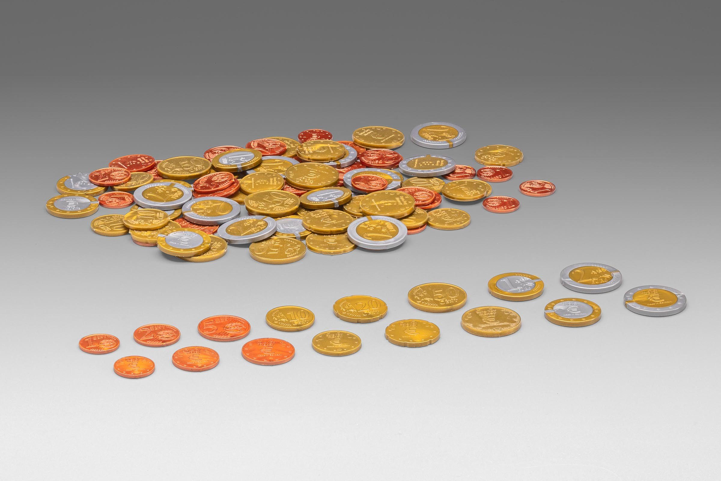 Wissner® aktiv lernen Lernspielzeug Spielgeld Münzen mittlerer Satz (80 Münzen) (80-St)