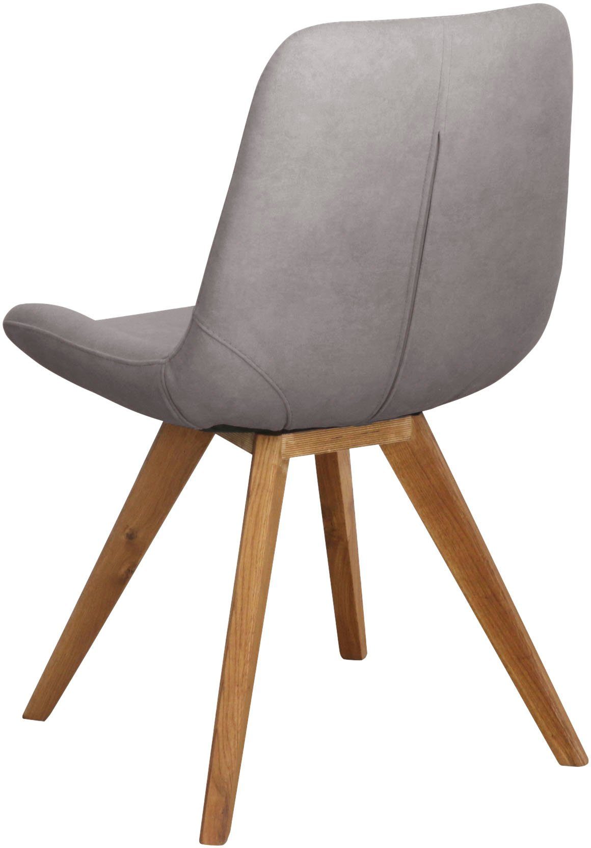 Home affaire Schalenstuhl Bratislava (Set, 2 St), Gestell Eiche massiv geölt, Easy Care-Stoff