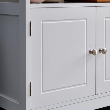 VASAGLE Waschbeckenunterschrank mit 2 Türen, offenes Fach, 60 x 30 x 60 cm
