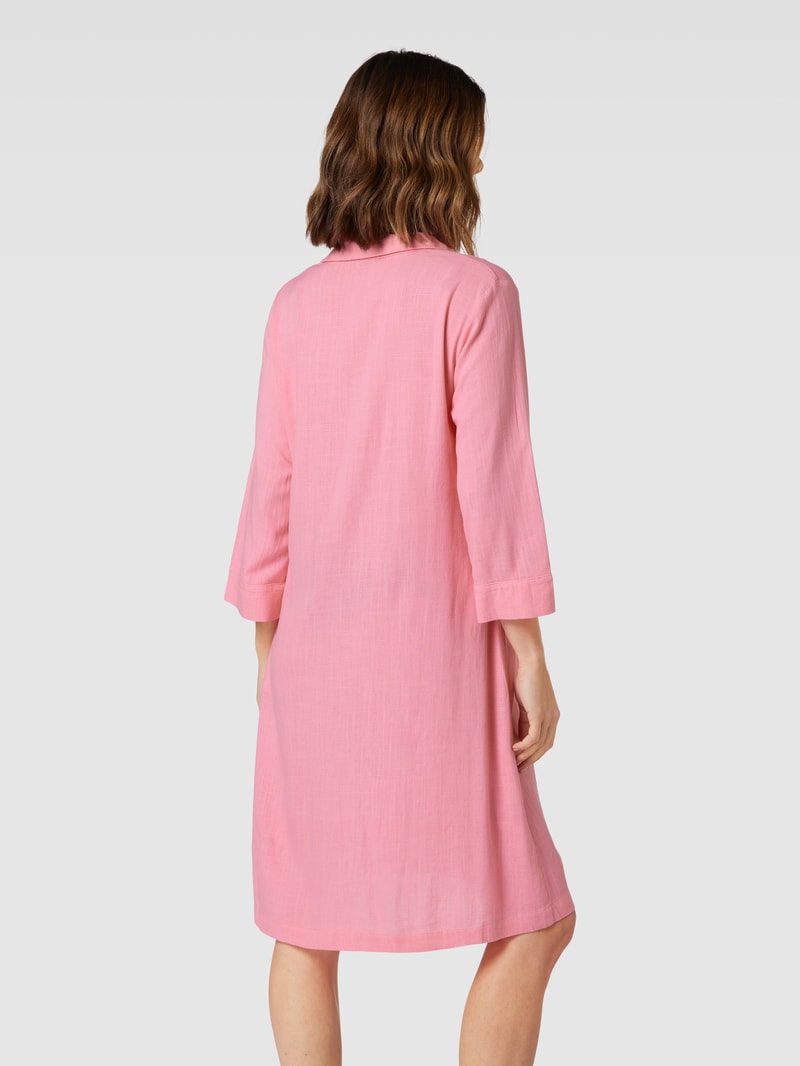 Knielanges Tunikakleid mit 3/4-Arm in pink