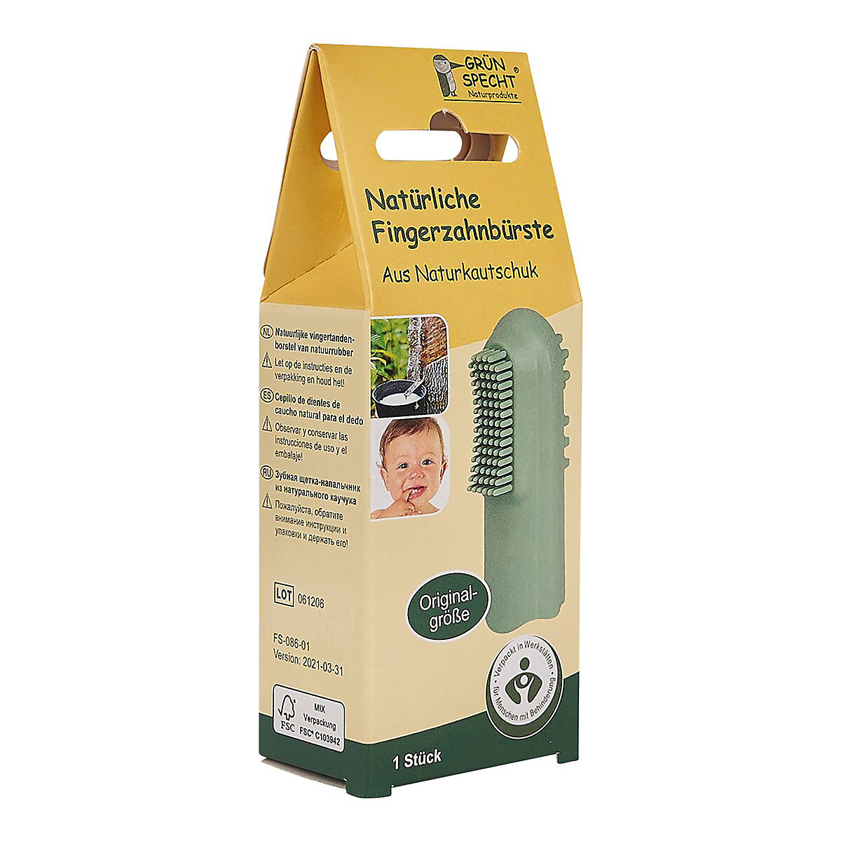 Fingerzahnbürste Naturkautschuk