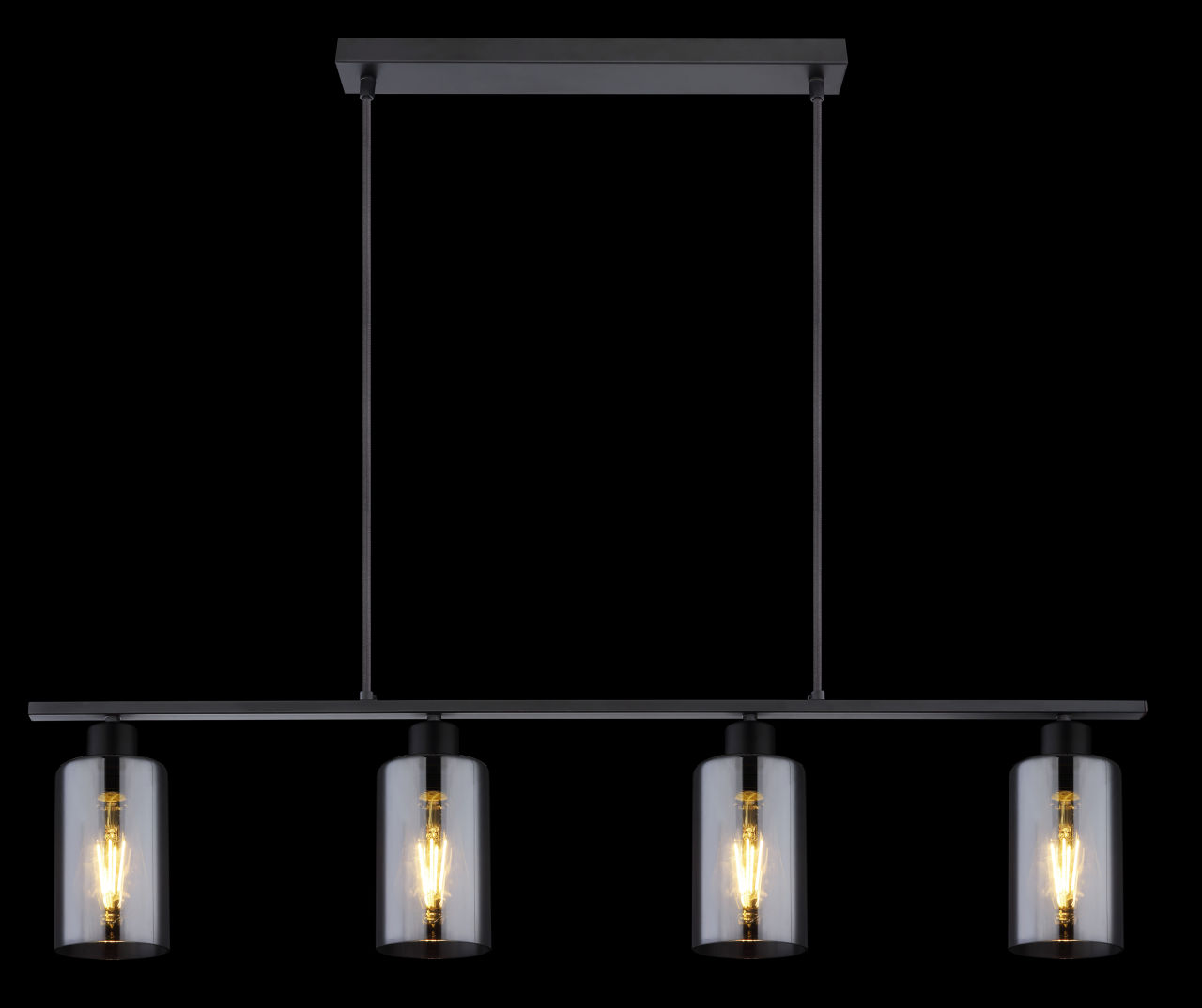 Globo Lighting - HADERA - Hängeleuchte Metall schwarz matt, 4x E27
