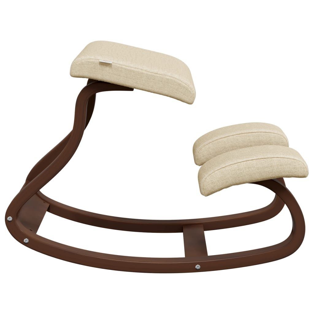 vidaXL Schaukelstuhl Kniestuhl Creme 48x71x51 cm Birkensperrholz (1 St)