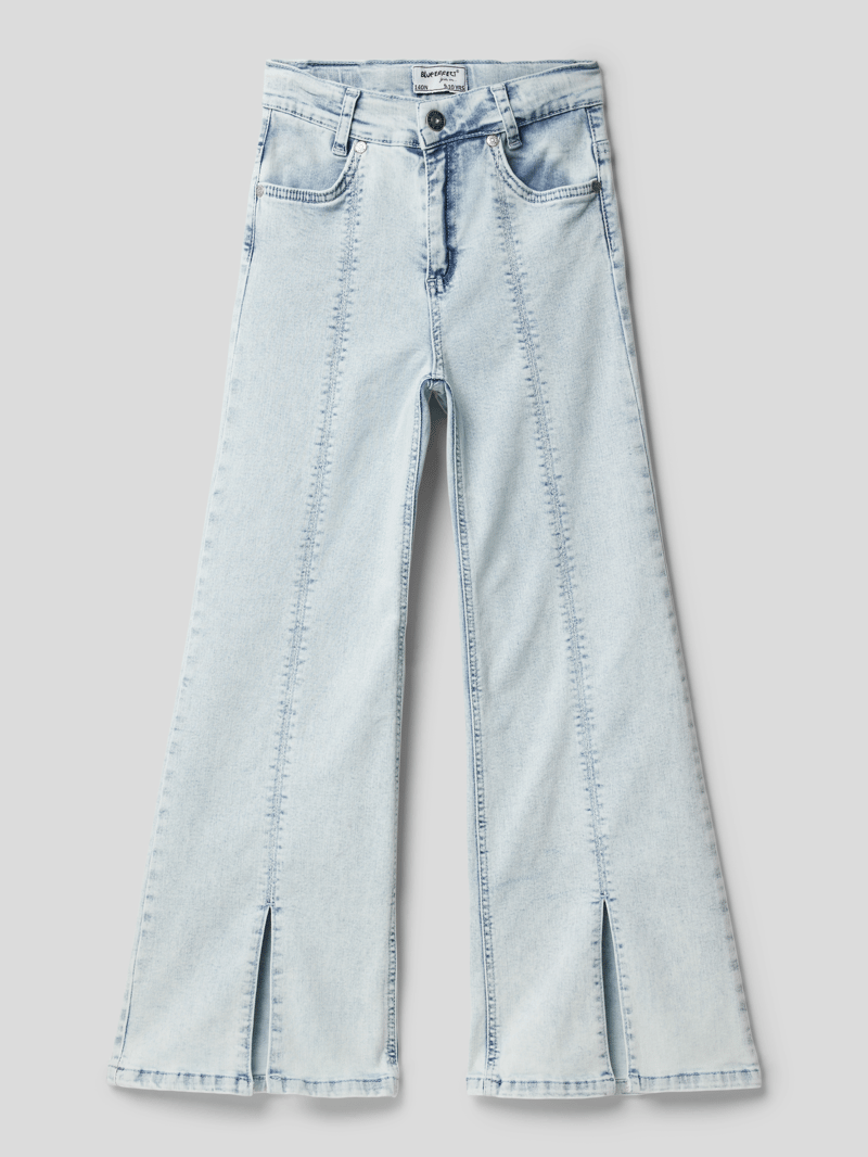 Relaxed Fit Jeans mit Label-Patch Modell 'NORMAL' in hellblau