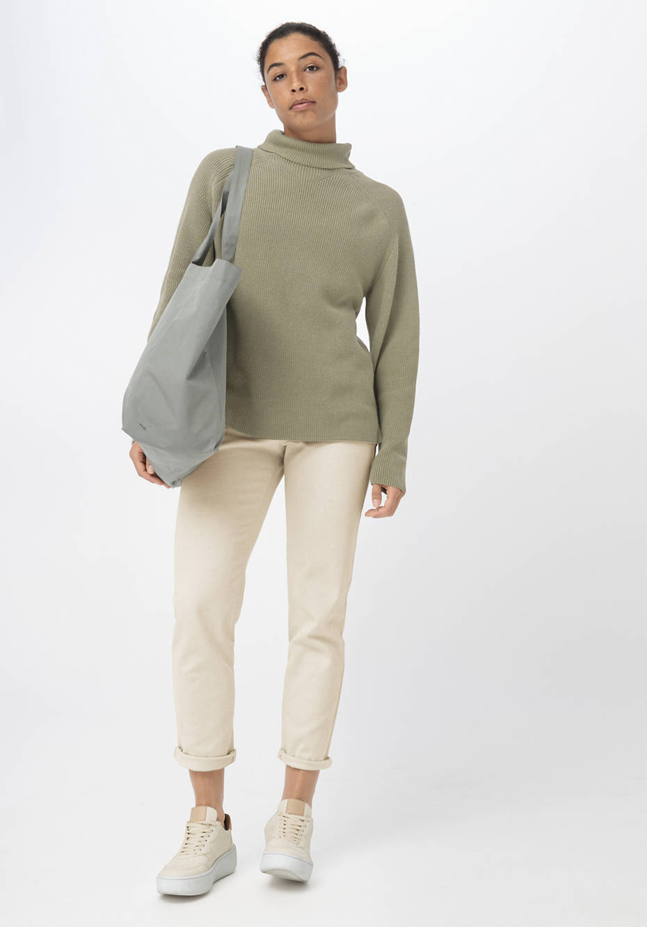 Rollkragenpullover aus reiner Bio-Baumwolle